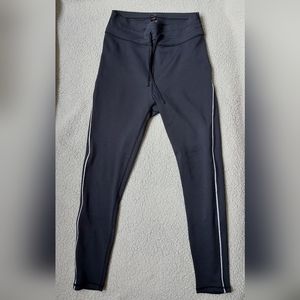 Allfenix black pinstripe legging, waist drawstring